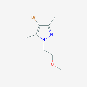 molecular formula C8H13BrN2O B1527314 4-bromo-1-(2-methoxyethyl)-3,5-dimethyl-1H-pyrazole CAS No. 1342761-60-7