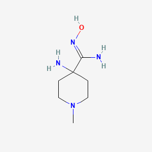 4-amino-N'-hydroxy-1-methylpiperidine-4-carboximidamide