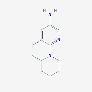 molecular formula C12H19N3 B1527316 5-Methyl-6-(2-methylpiperidin-1-yl)pyridin-3-amine CAS No. 1215965-77-7