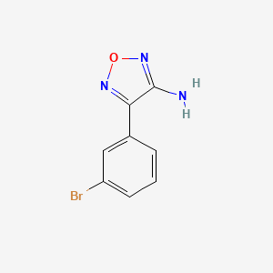molecular formula C8H6BrN3O B1527317 4-(3-溴苯基)-1,2,5-恶二唑-3-胺 CAS No. 1250843-92-5