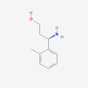 molecular formula C10H15NO B15273182 (3S)-3-amino-3-(2-methylphenyl)propan-1-ol 