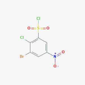 molecular formula C6H2BrCl2NO4S B1527320 3-Bromo-2-chloro-5-nitrobenzene-1-sulfonyl chloride CAS No. 1249673-60-6
