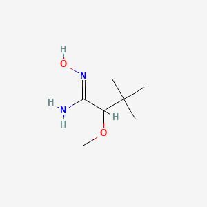 molecular formula C7H16N2O2 B15273203 N'-hydroxy-2-methoxy-3,3-dimethylbutanimidamide 