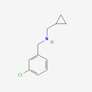 molecular formula C11H14ClN B15273204 [(3-Chlorophenyl)methyl](cyclopropylmethyl)amine 