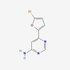 molecular formula C8H6BrN3O B1527323 6-(5-溴呋喃-2-基)嘧啶-4-胺 CAS No. 1250891-98-5