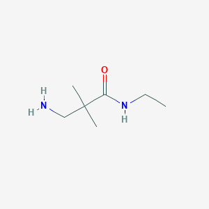 molecular formula C7H16N2O B1527325 3-amino-N-ethyl-2,2-dimethylpropanamide CAS No. 1250599-62-2