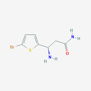 (3S)-3-amino-3-(5-bromothiophen-2-yl)propanamide