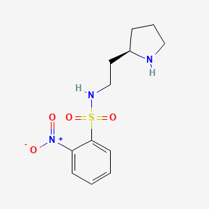 2-Nitro-N-{2-[(2R)-pyrrolidin-2-yl]ethyl}benzene-1-sulfonamide