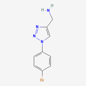 molecular formula C9H9BrN4 B1527329 [1-(4-bromophenyl)-1H-1,2,3-triazol-4-yl]methanamine CAS No. 944905-62-8