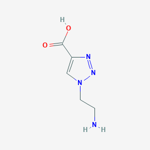 molecular formula C5H8N4O2 B1527330 1-(2-aminoethyl)-1H-1,2,3-triazole-4-carboxylic acid CAS No. 1232979-67-7