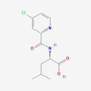 molecular formula C12H15ClN2O3 B15273317 (2S)-2-[(4-Chloropyridin-2-YL)formamido]-4-methylpentanoic acid 