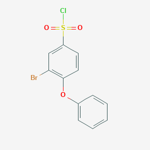 molecular formula C12H8BrClO3S B1527332 3-Bromo-4-phenoxybenzene-1-sulfonyl chloride CAS No. 1284960-73-1