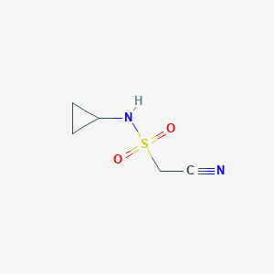 molecular formula C5H8N2O2S B1527333 1-cyano-N-cyclopropylmethanesulfonamide CAS No. 1249212-61-0