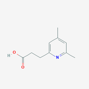 molecular formula C10H13NO2 B15273335 3-(4,6-Dimethylpyridin-2-YL)propanoic acid 