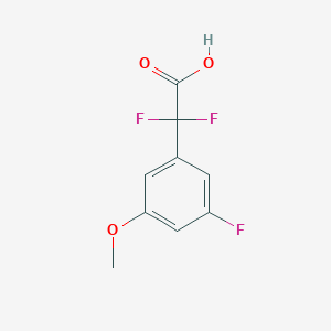 molecular formula C9H7F3O3 B15273356 2,2-Difluoro-2-(3-fluoro-5-methoxyphenyl)acetic acid 