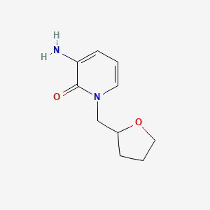 molecular formula C10H14N2O2 B1527337 3-Amino-1-(oxolan-2-ylmethyl)-1,2-dihydropyridin-2-one CAS No. 1247166-11-5