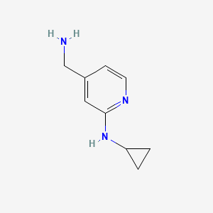 molecular formula C9H13N3 B1527339 4-(aminomethyl)-N-cyclopropylpyridin-2-amine CAS No. 1247702-69-7