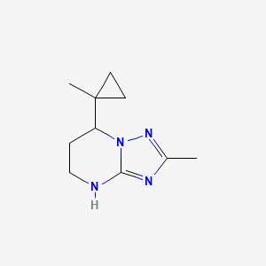 molecular formula C10H16N4 B15273416 2-Methyl-7-(1-methylcyclopropyl)-4H,5H,6H,7H-[1,2,4]triazolo[1,5-a]pyrimidine 