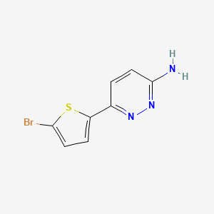 molecular formula C8H6BrN3S B1527342 6-(5-Bromothiophen-2-yl)pyridazin-3-amine CAS No. 1226154-37-5