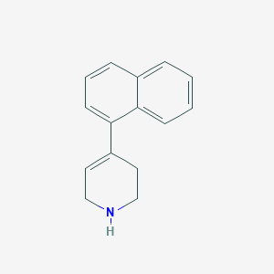 molecular formula C15H15N B15273420 4-(Naphthalen-1-yl)-1,2,3,6-tetrahydropyridine 