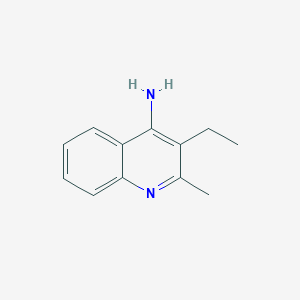 molecular formula C12H14N2 B1527343 3-Ethyl-2-methylquinolin-4-amine CAS No. 104338-91-2