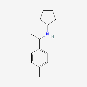 molecular formula C14H21N B15273435 N-[1-(4-methylphenyl)ethyl]cyclopentanamine 