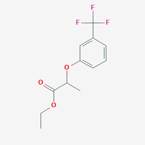 molecular formula C12H13F3O3 B1527344 Ethyl 2-[3-(trifluoromethyl)phenoxy]propanoate CAS No. 1280673-40-6