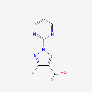 3-Methyl-1-(pyrimidin-2-YL)-1H-pyrazole-4-carbaldehyde