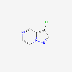 molecular formula C6H4ClN3 B15273447 3-Chloropyrazolo[1,5-a]pyrazine 