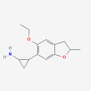 2-(5-Ethoxy-2-methyl-2,3-dihydro-1-benzofuran-6-yl)cyclopropan-1-amine