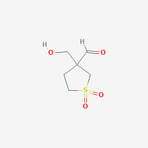 3-(Hydroxymethyl)-1,1-dioxo-1lambda6-thiolane-3-carbaldehyde