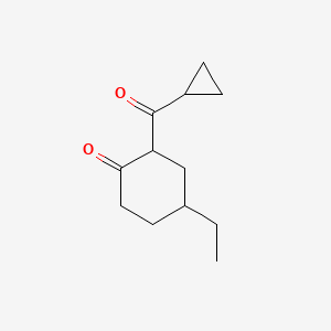 2-Cyclopropanecarbonyl-4-ethylcyclohexan-1-one