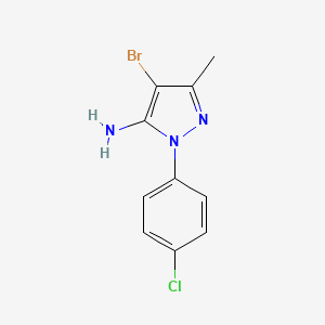 B1527347 4-Bromo-1-(4-chlorophenyl)-3-methyl-1H-pyrazol-5-amine CAS No. 1202030-29-2