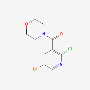 molecular formula C10H10BrClN2O2 B1527352 (5-溴-2-氯吡啶-3-基)(吗啉基)甲酮 CAS No. 1251232-44-6