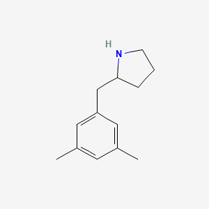 molecular formula C13H19N B15273522 2-[(3,5-Dimethylphenyl)methyl]pyrrolidine 