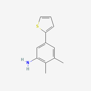 molecular formula C12H13NS B15273539 2,3-Dimethyl-5-(thiophen-2-YL)aniline 