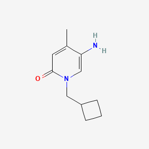 molecular formula C11H16N2O B15273548 5-Amino-1-(cyclobutylmethyl)-4-methyl-1,2-dihydropyridin-2-one 