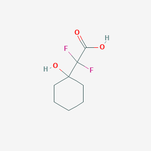 molecular formula C8H12F2O3 B1527355 2,2-二氟-2-(1-羟基环己基)乙酸 CAS No. 206346-77-2