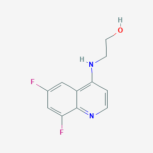 molecular formula C11H10F2N2O B15273559 2-[(6,8-Difluoroquinolin-4-yl)amino]ethan-1-ol 