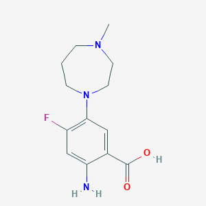B1527360 2-Amino-4-fluoro-5-(4-methyl-1,4-diazepan-1-yl)benzoic acid CAS No. 1430839-87-4