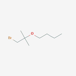 molecular formula C8H17BrO B15273603 1-[(1-Bromo-2-methylpropan-2-yl)oxy]butane 