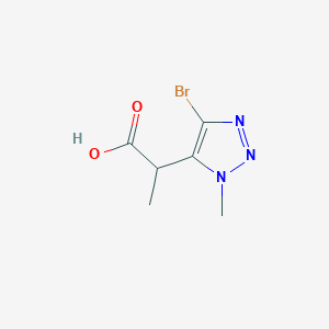 molecular formula C6H8BrN3O2 B15273606 2-(4-Bromo-1-methyl-1H-1,2,3-triazol-5-yl)propanoic acid 