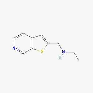 molecular formula C10H12N2S B15273607 Ethyl((thieno[2,3-C]pyridin-2-ylmethyl))amine 