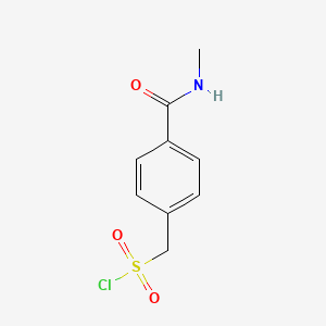 molecular formula C9H10ClNO3S B1527362 [4-(甲基氨基)苯基]甲磺酰氯 CAS No. 1250541-64-0