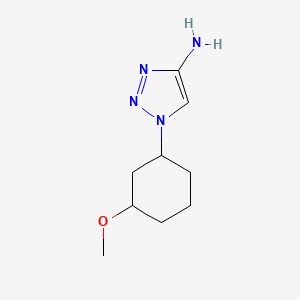 molecular formula C9H16N4O B15273646 1-(3-methoxycyclohexyl)-1H-1,2,3-triazol-4-amine 