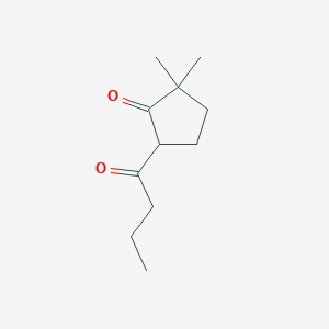 5-Butanoyl-2,2-dimethylcyclopentan-1-one