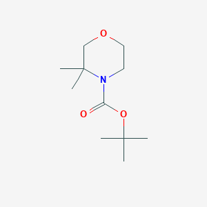 molecular formula C11H21NO3 B15273690 Tert-butyl 3,3-dimethylmorpholine-4-carboxylate 