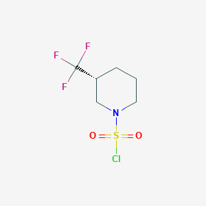 molecular formula C6H9ClF3NO2S B15273693 (3R)-3-(Trifluoromethyl)piperidine-1-sulfonyl chloride 