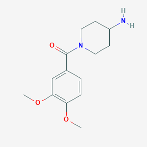 molecular formula C14H20N2O3 B15273717 1-(3,4-Dimethoxybenzoyl)piperidin-4-amine 