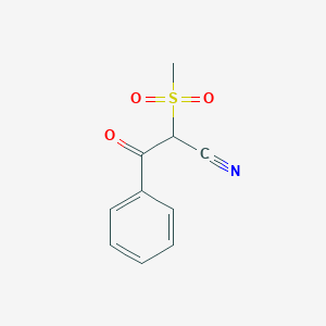 molecular formula C10H9NO3S B15273724 2-Methanesulfonyl-3-oxo-3-phenylpropanenitrile 